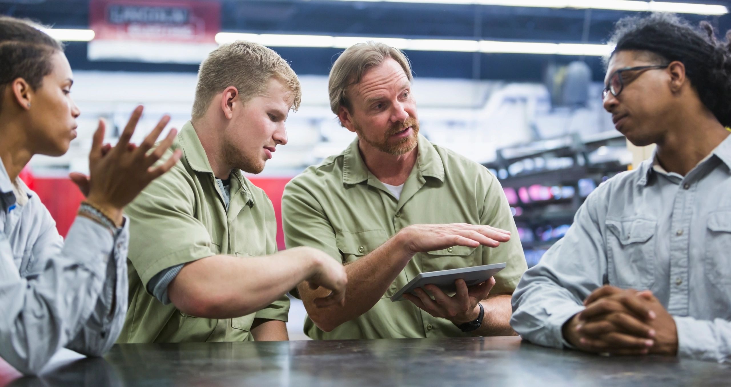 Adult student portrait in a vocational training setting